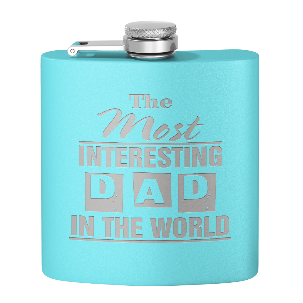 Most Interesting Dad in the World 6oz Stainless Steel Hip Flask