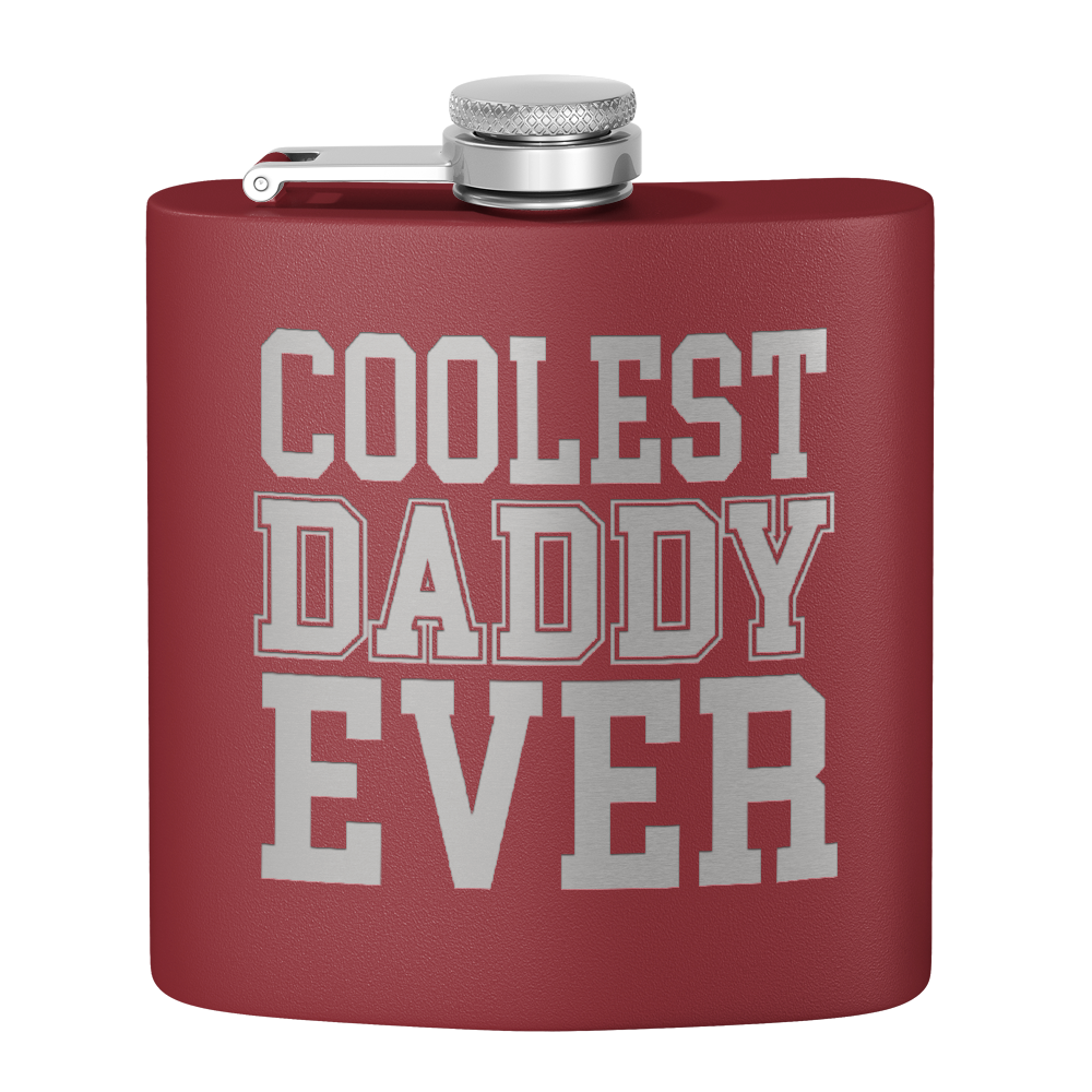 Coolest Daddy Ever 6oz Stainless Steel Hip Flask