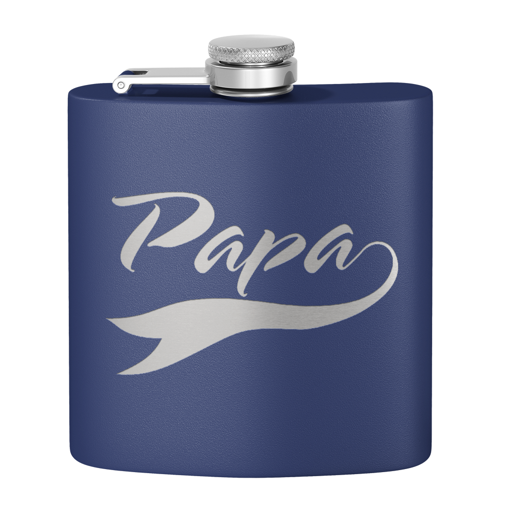 Papa 6oz Stainless Steel Hip Flask