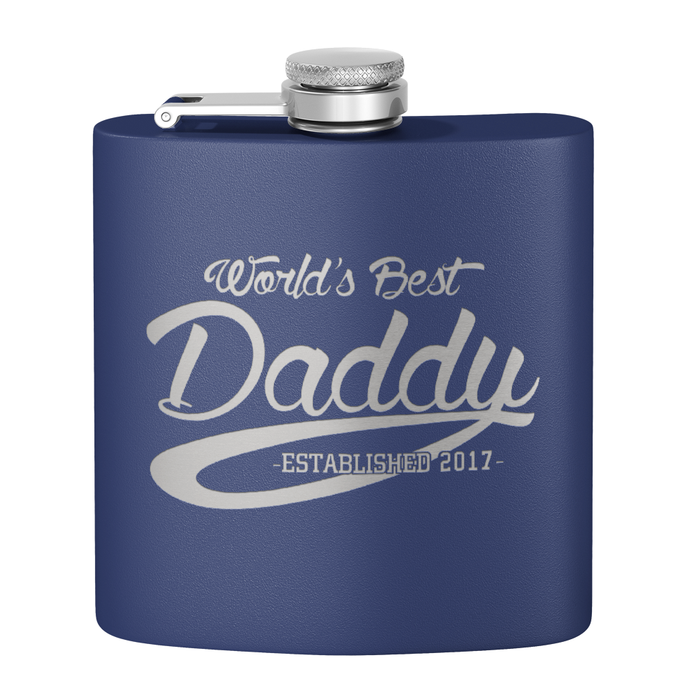World's Best Daddy 6oz Stainless Steel Hip Flask