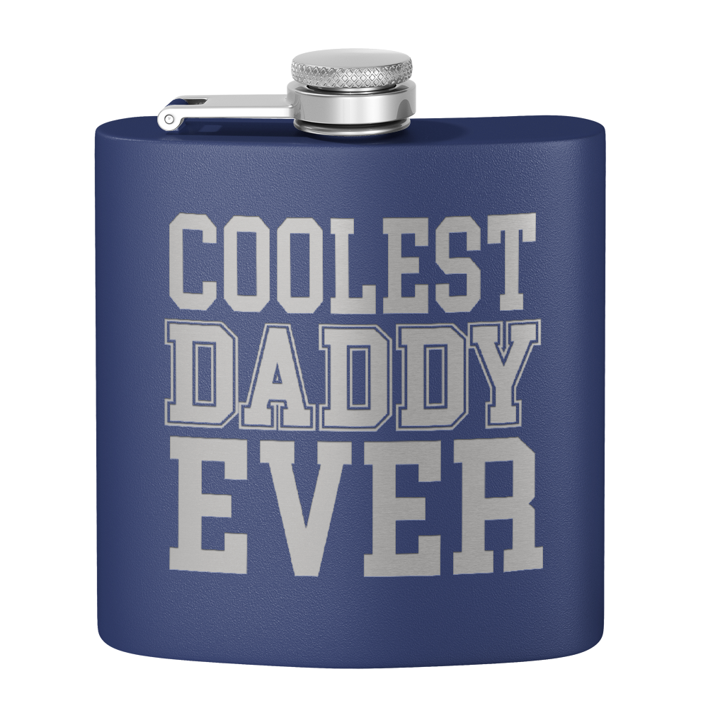 Coolest Daddy Ever 6oz Stainless Steel Hip Flask