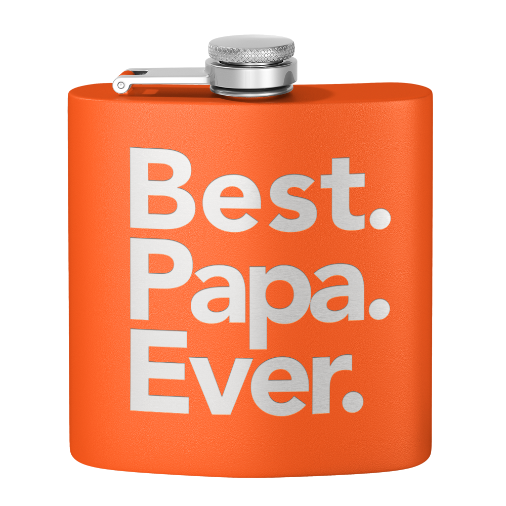 Best Papa Ever 6oz Stainless Steel Hip Flask