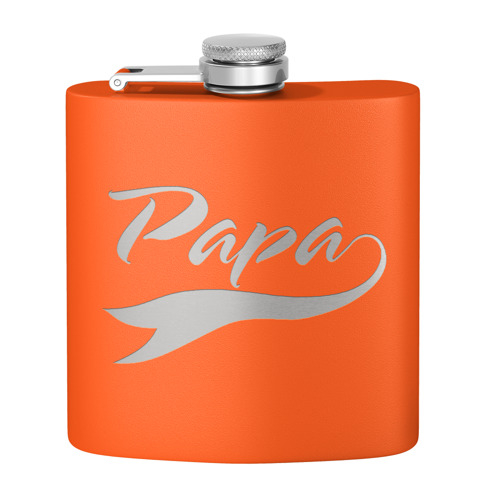 Papa 6oz Stainless Steel Hip Flask