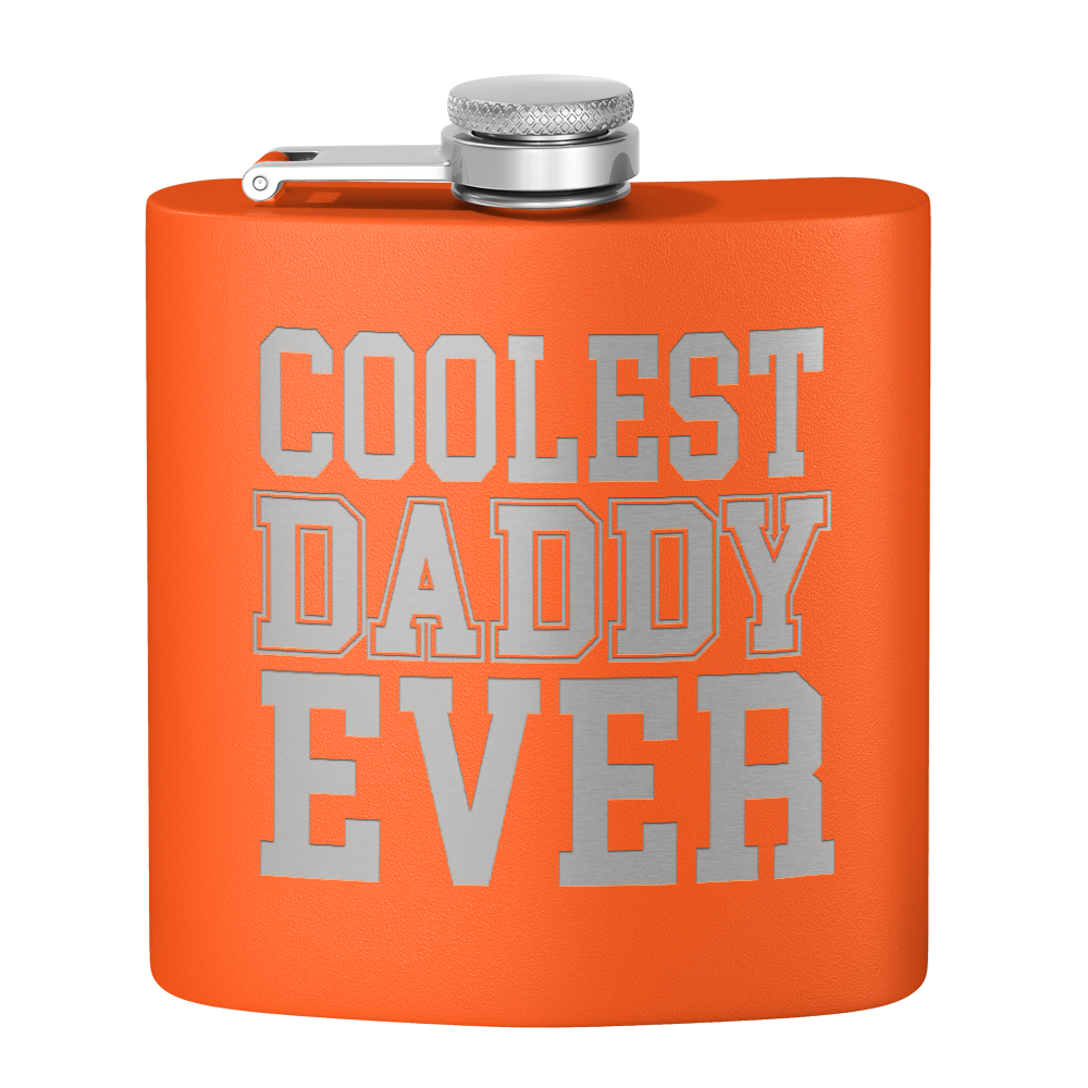Coolest Daddy Ever 6oz Stainless Steel Hip Flask