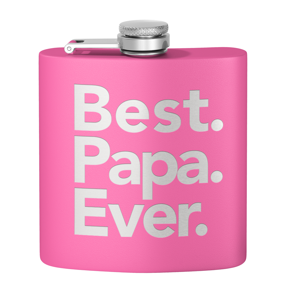 Best Papa Ever 6oz Stainless Steel Hip Flask