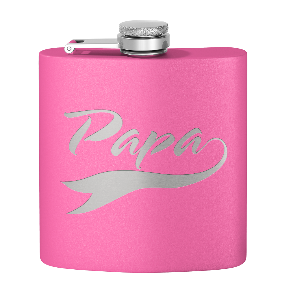 Papa 6oz Stainless Steel Hip Flask
