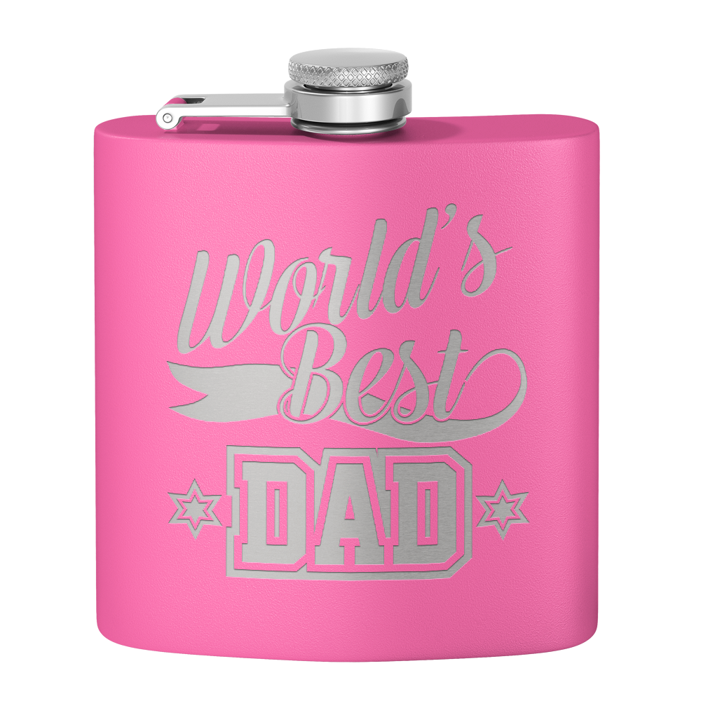 World's Best Dad 6oz Stainless Steel Hip Flask