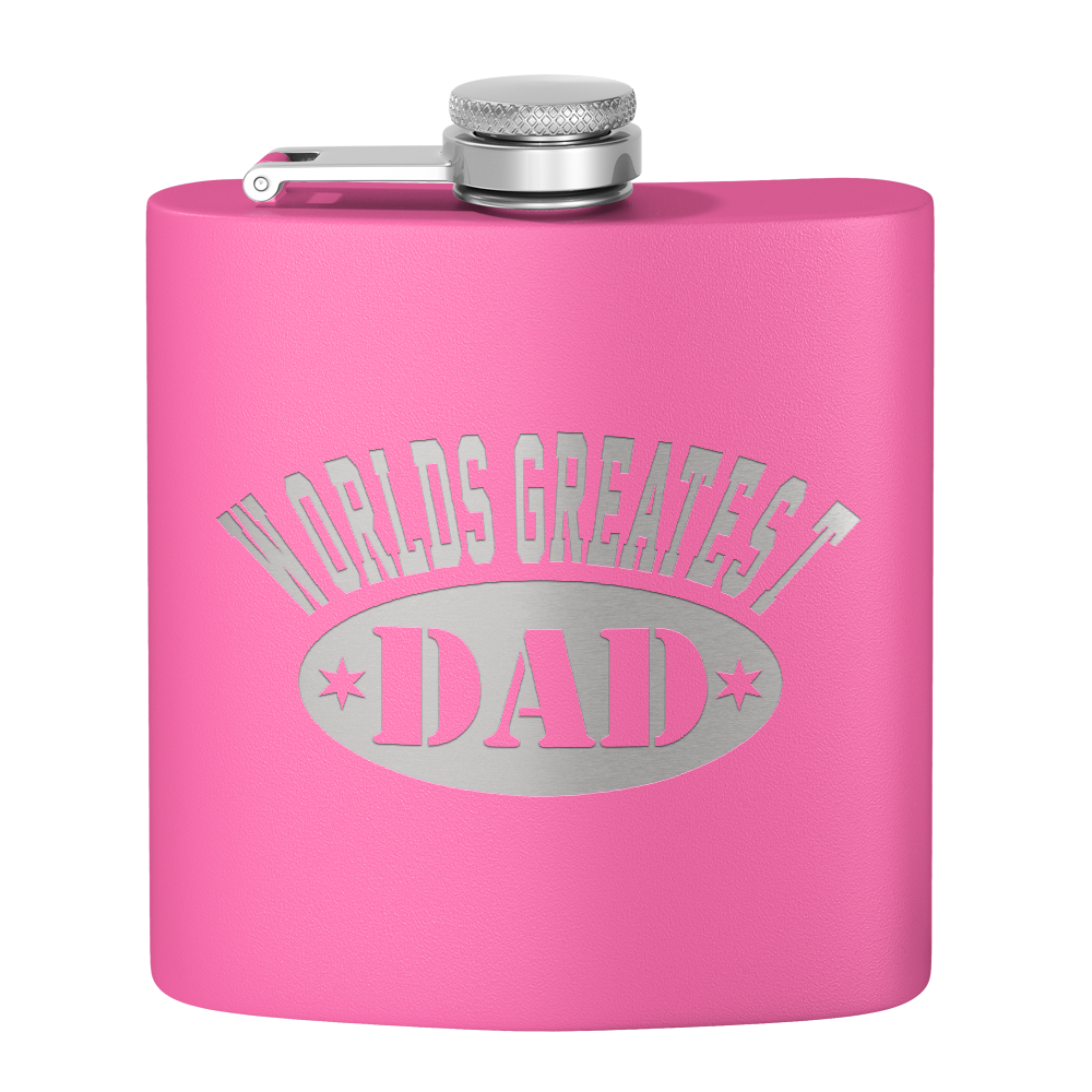 World's Greatest Dad 6oz Stainless Steel Hip Flask