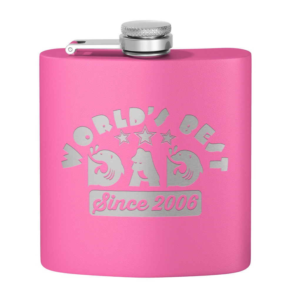 World's Best Dad Since 6oz Stainless Steel Hip Flask
