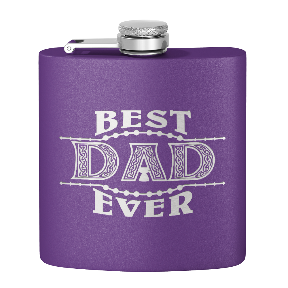 Best Dad Ever 6oz Stainless Steel Hip Flask