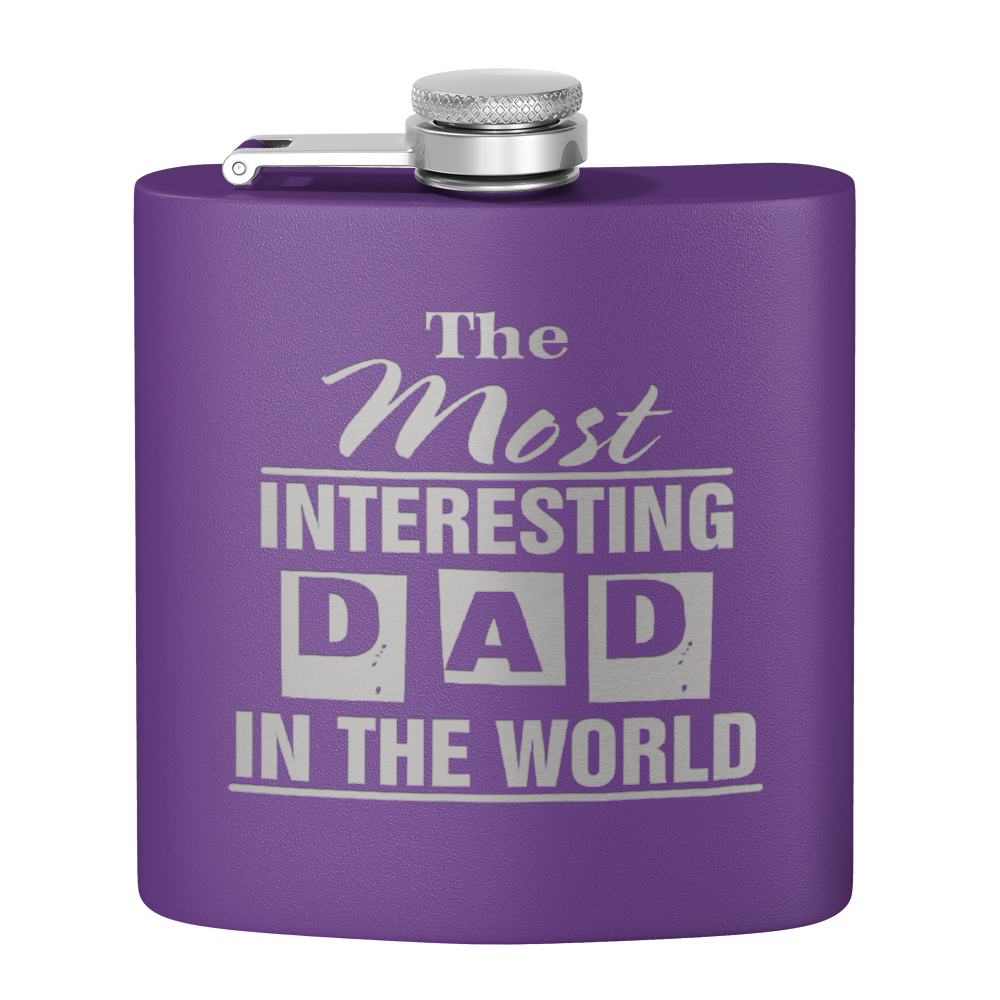 Most Interesting Dad in the World 6oz Stainless Steel Hip Flask