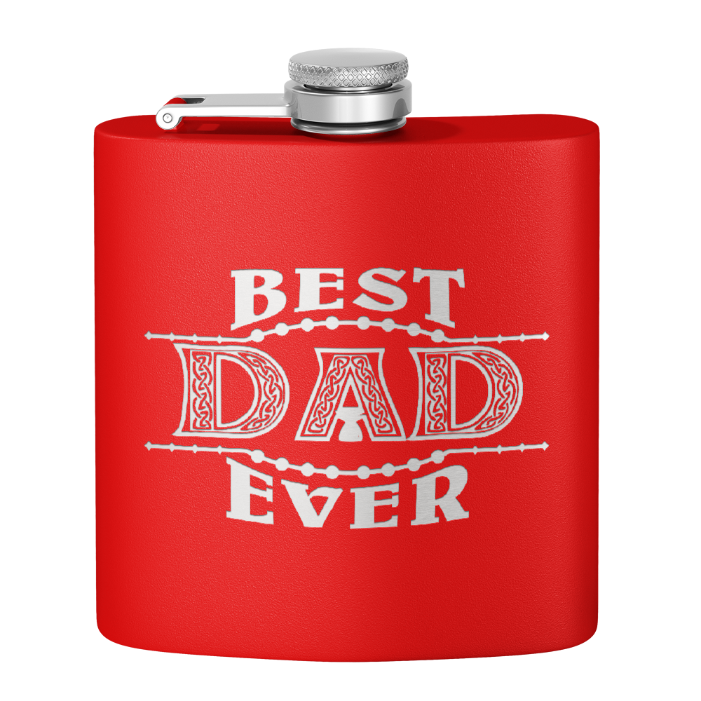 Best Dad Ever 6oz Stainless Steel Hip Flask