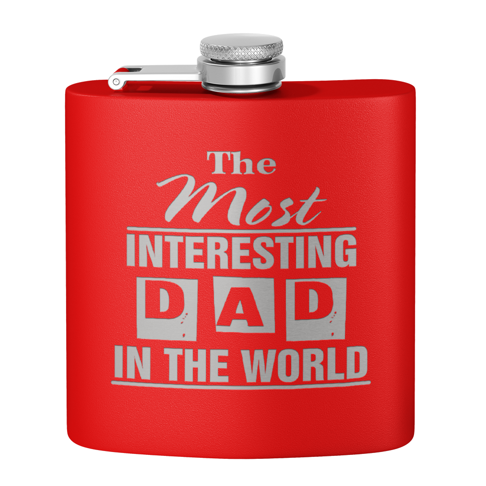 Most Interesting Dad in the World 6oz Stainless Steel Hip Flask