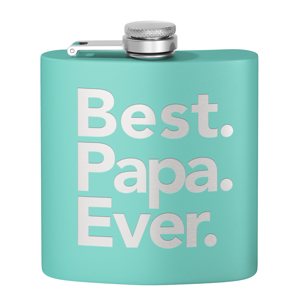 Best Papa Ever 6oz Stainless Steel Hip Flask