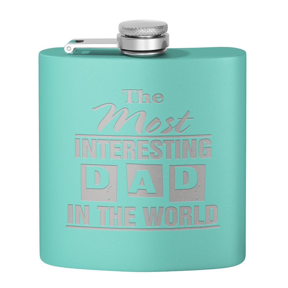 Most Interesting Dad in the World 6oz Stainless Steel Hip Flask
