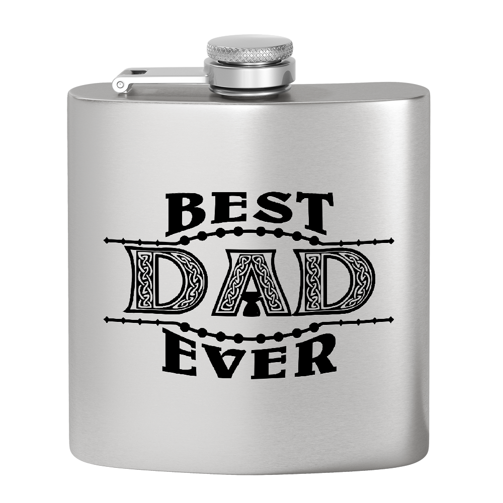 Best Dad Ever 6oz Stainless Steel Hip Flask