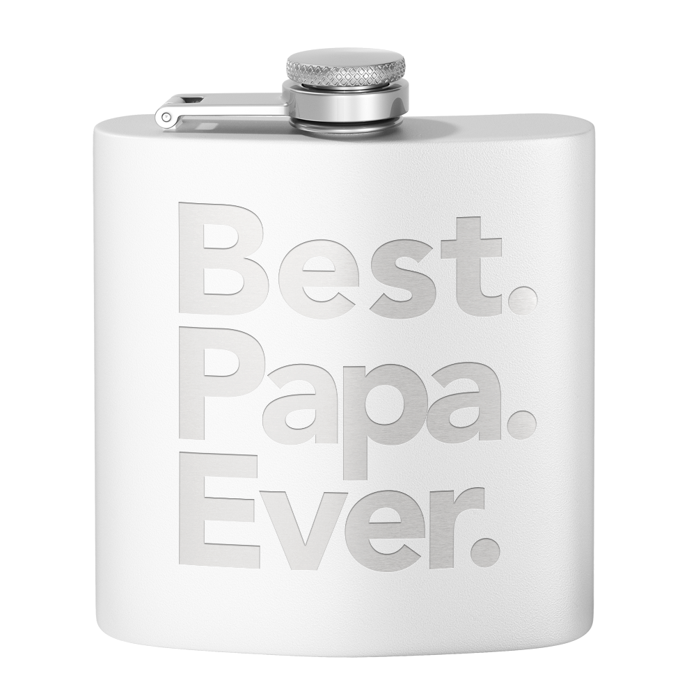 Best Papa Ever 6oz Stainless Steel Hip Flask