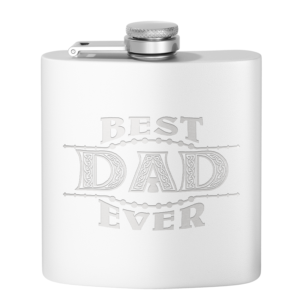 Best Dad Ever 6oz Stainless Steel Hip Flask