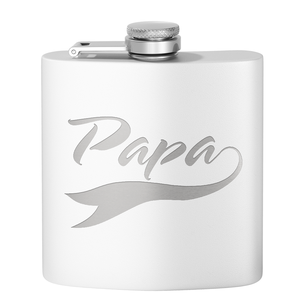 Papa 6oz Stainless Steel Hip Flask