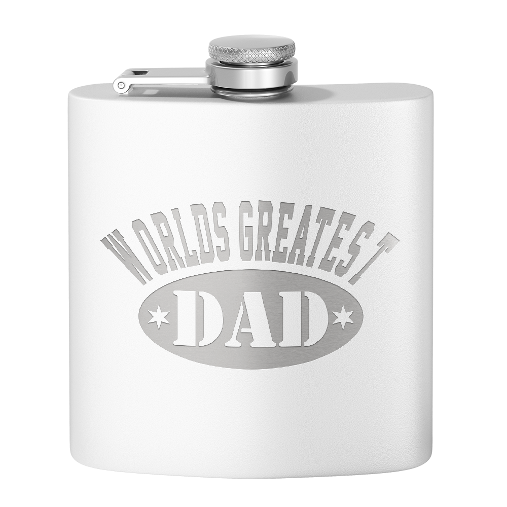 World's Greatest Dad 6oz Stainless Steel Hip Flask