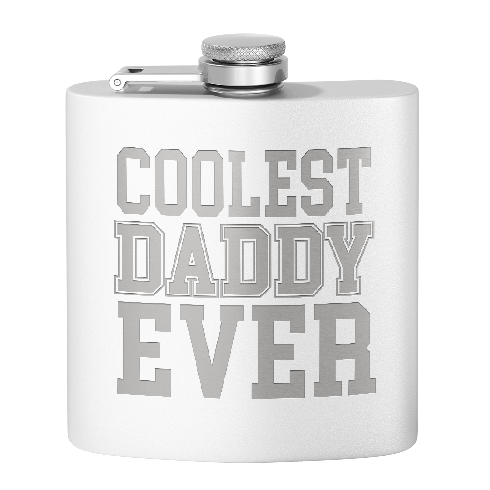 Coolest Daddy Ever 6oz Stainless Steel Hip Flask