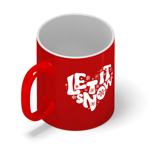 Let it Snow 11oz Red Christmas Coffee Mug