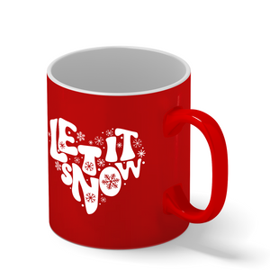 Let it Snow 11oz Red Christmas Coffee Mug