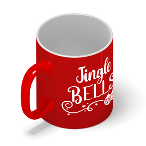 Jingle Bells Personalized 11oz Red Christmas Coffee Mug