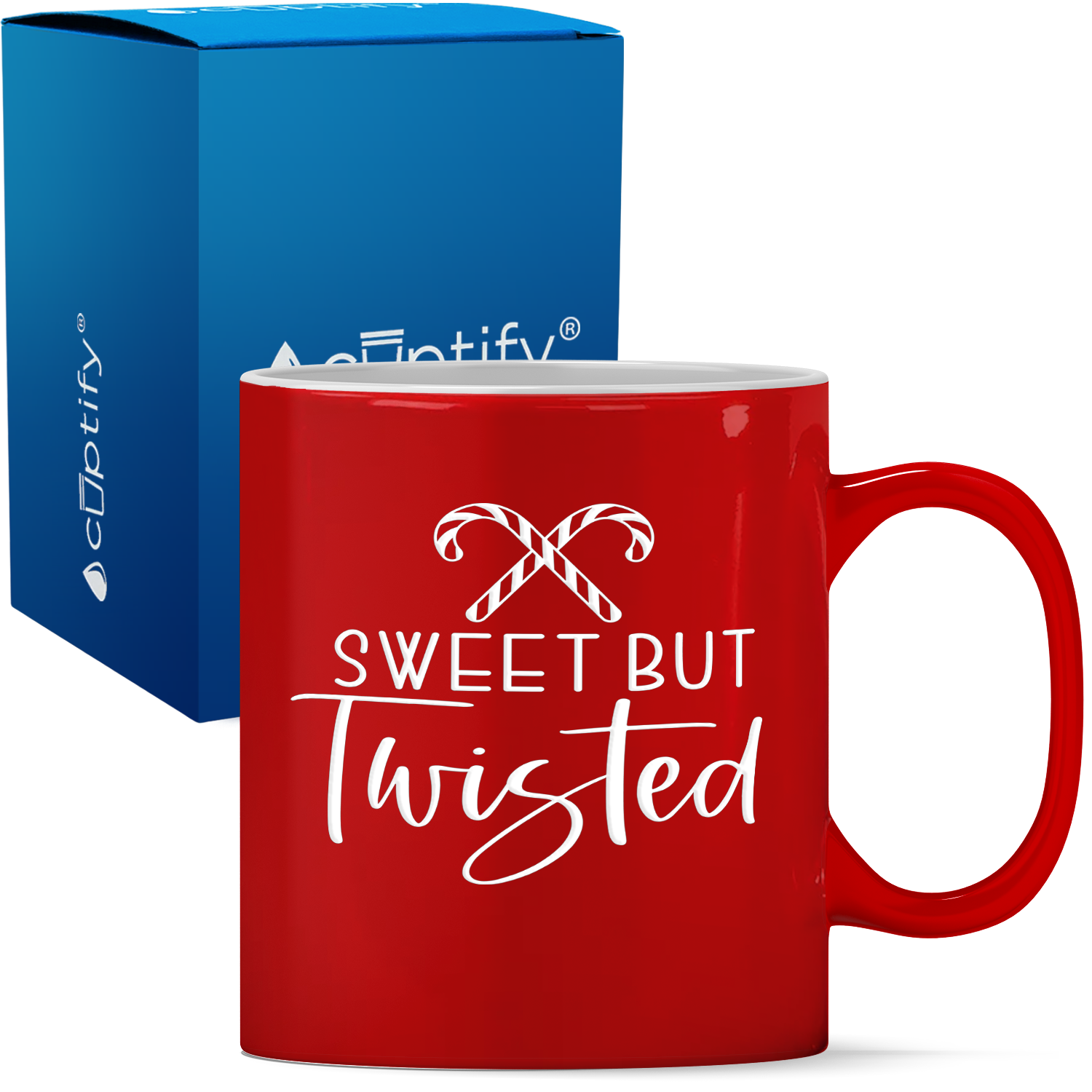 Sweet but Twisted Personalized 11oz Red Christmas Coffee Mug