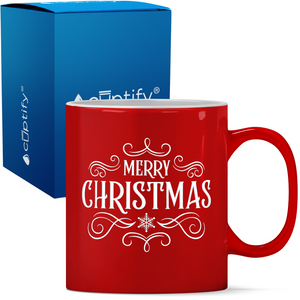 Merry Christmas Personalized 11oz Red Christmas Coffee Mug