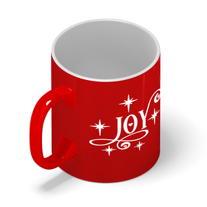 Joy Personalized 11oz Red Christmas Coffee Mug
