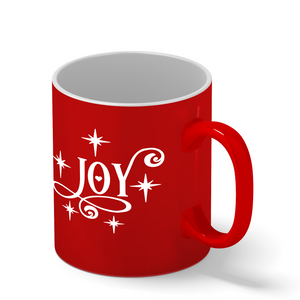 Joy Personalized 11oz Red Christmas Coffee Mug