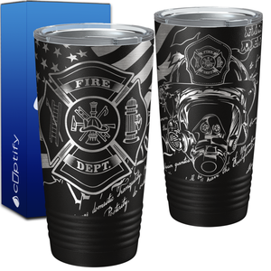 firefighter engraved wrap tumbler