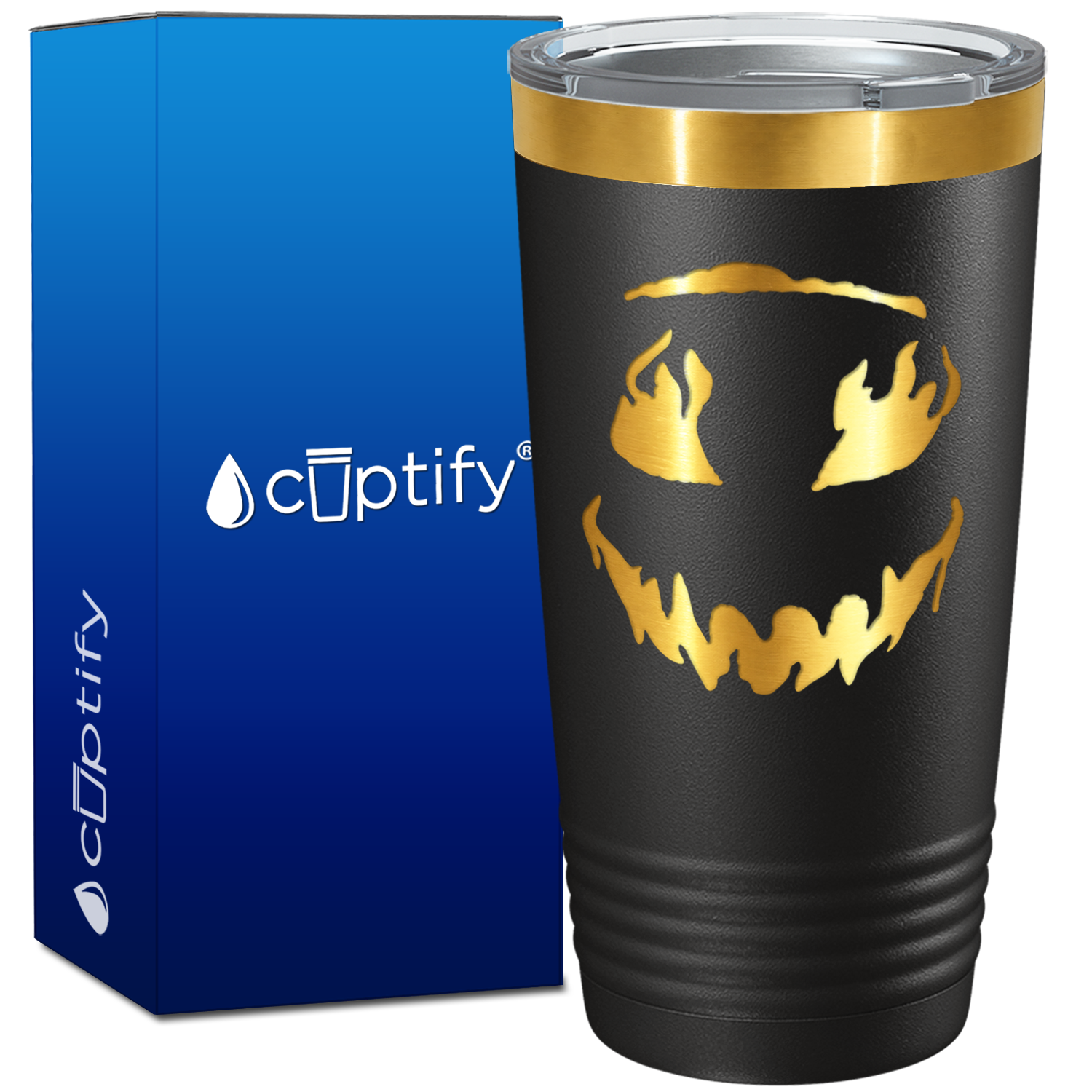 Creep Fiery Smile on Halloween 20oz Tumbler