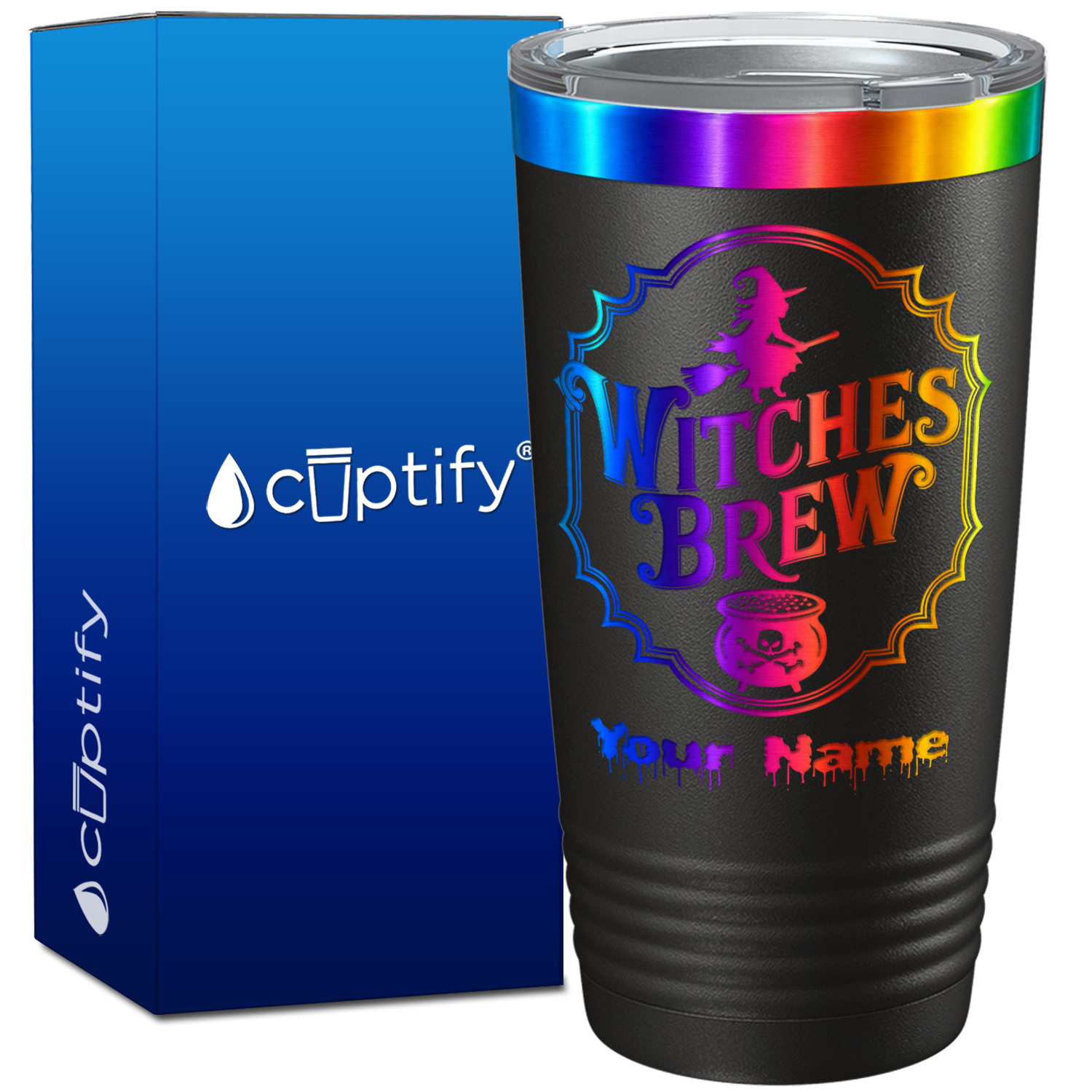 Personalized Witches Brew on 20oz Black Prism Ion Tumbler