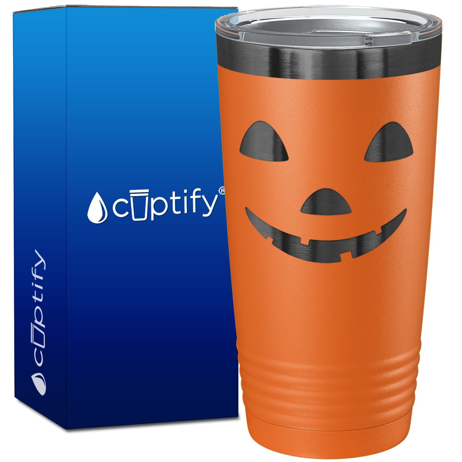 Jack O Lantern Pumpkin Face on Halloween 20oz Tumbler
