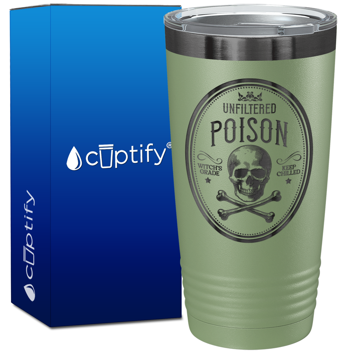Unfiltered Poison on Sage Ion Ghost 20oz Tumbler