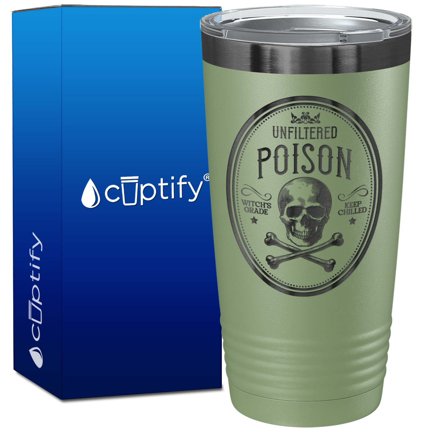 Unfiltered Poison on Sage Ion Ghost 20oz Tumbler