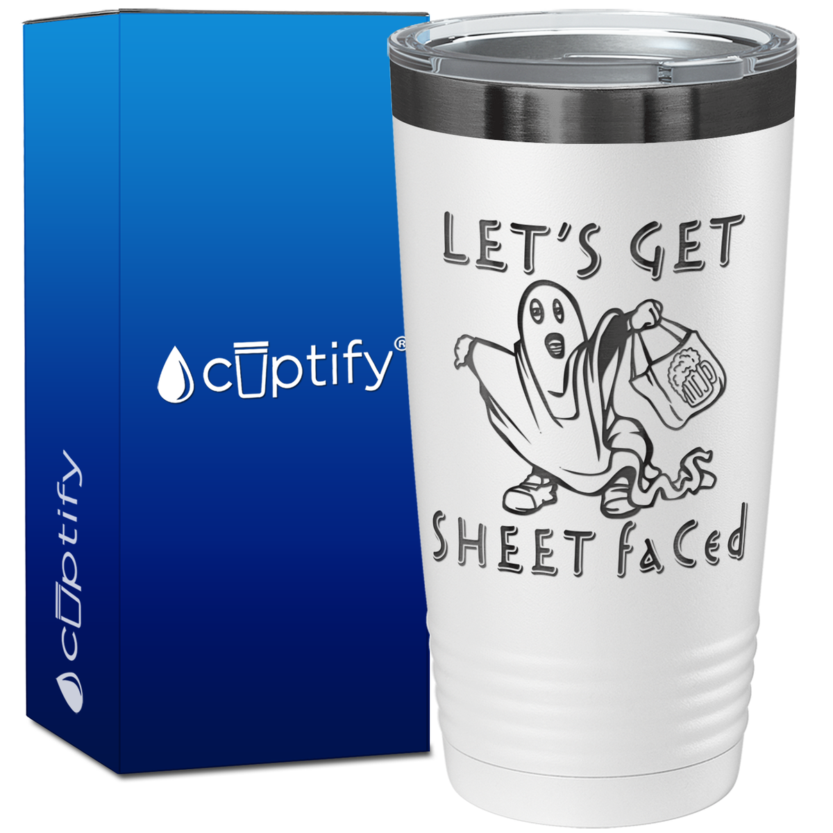 Let's Get Sheet Faced on Halloween 20oz Tumbler