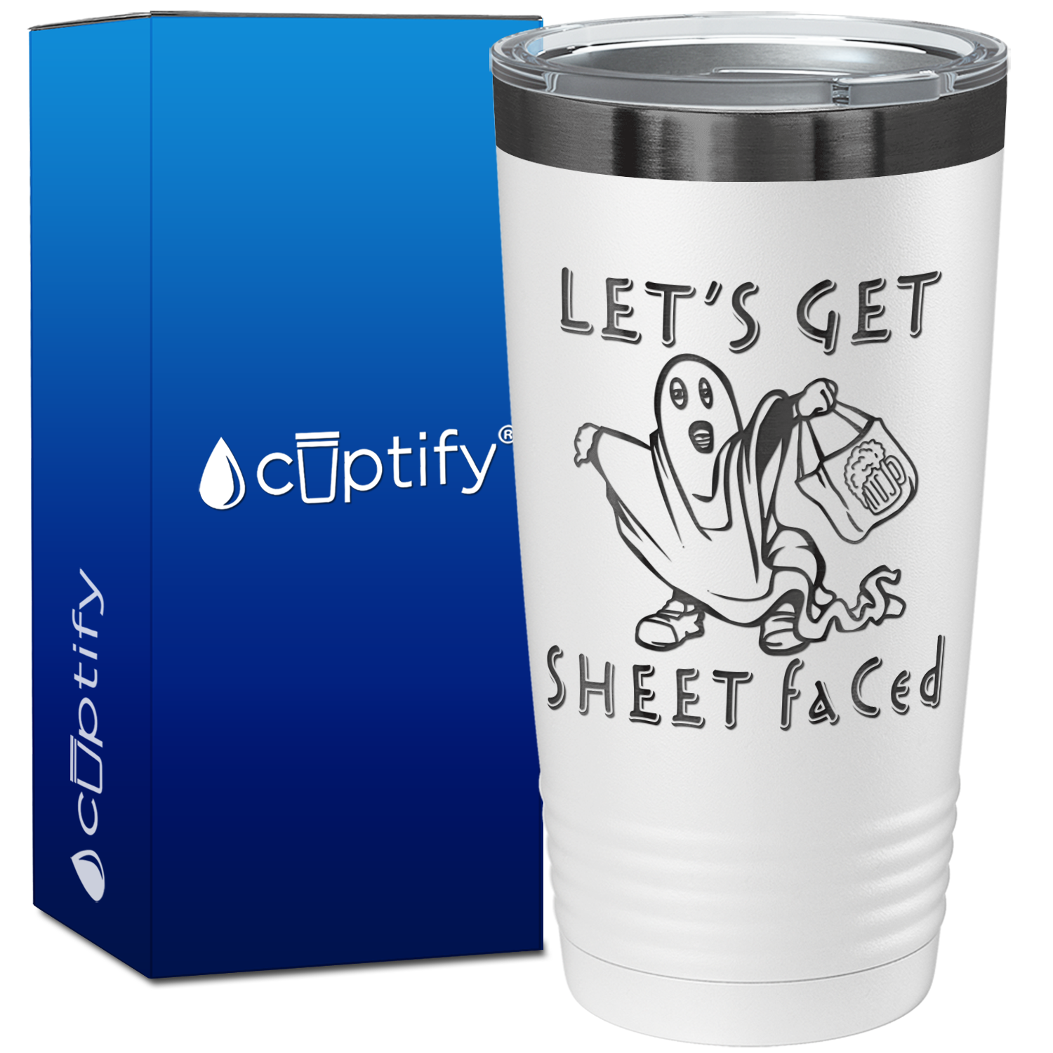 Let's Get Sheet Faced on Halloween 20oz Tumbler