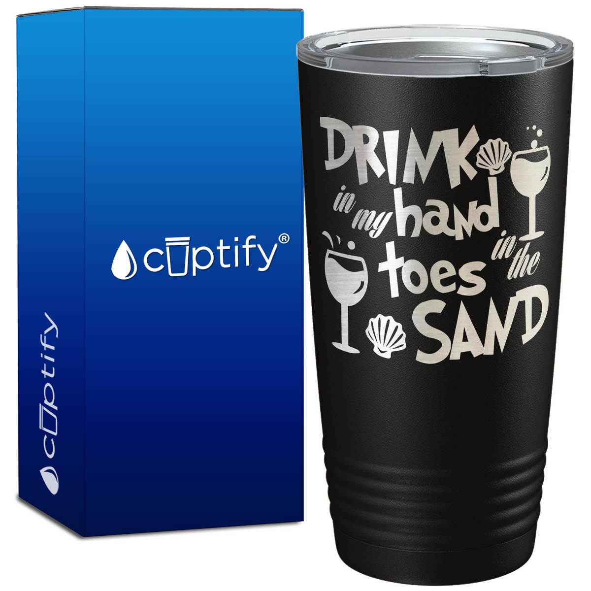Drink in my Hand Toes in the Sand 20oz Tumbler