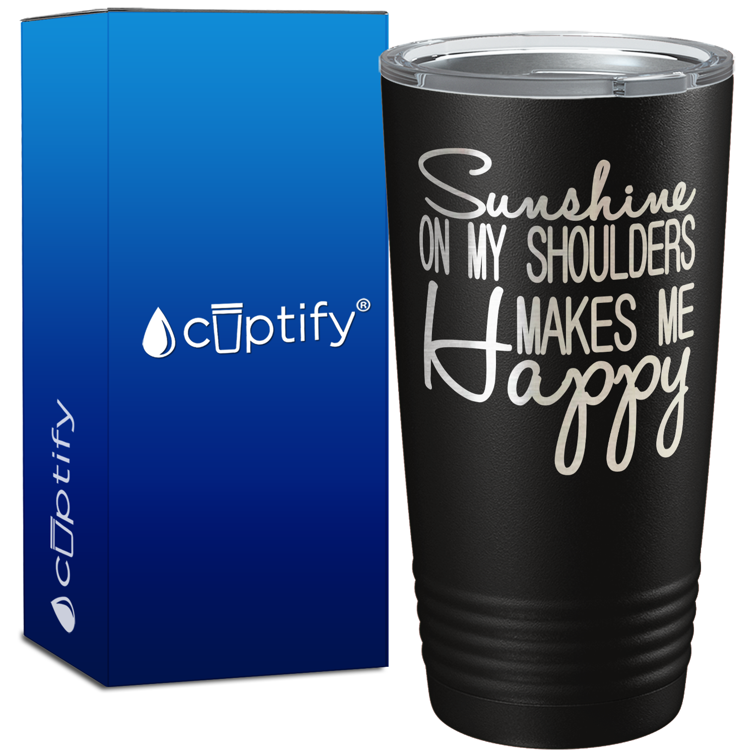 Sunshine On My Shoulders Makes Me Happy 20oz Beach Tumbler