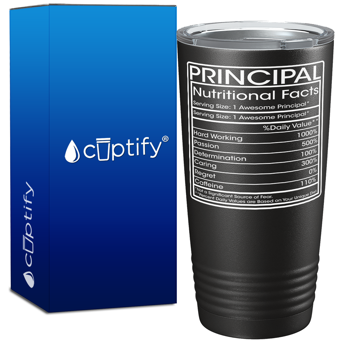 Principal Nutritional Facts on 20oz Tumbler