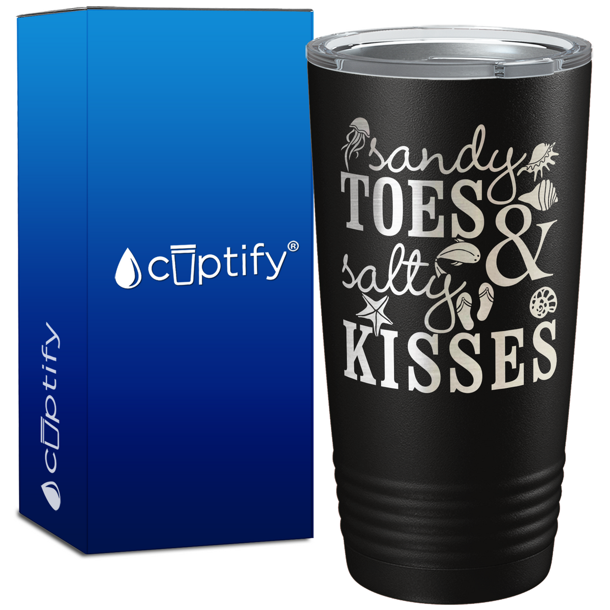 Sandy Toes & Salty Kisses 20oz Beach Tumbler