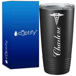 Personalized Caduceus Nurse 20oz Nurse Tumbler