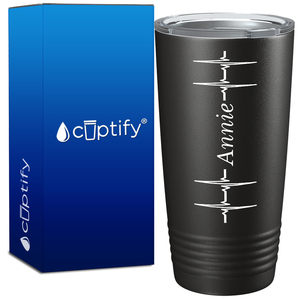 Personalized Heart Beat Pulse 20oz Nurse Tumbler