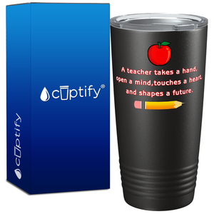 A Teacher Takes a Hand with Apple on 20oz Tumbler