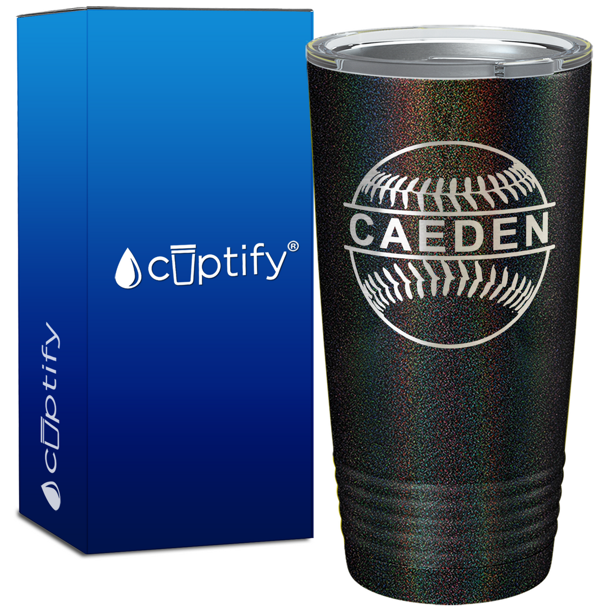 Personalized Baseball Horizontal Design on 20oz Tumbler