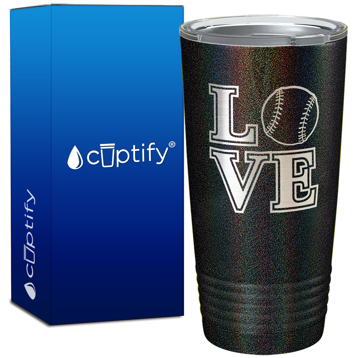 Love Baseball on 20oz Tumbler