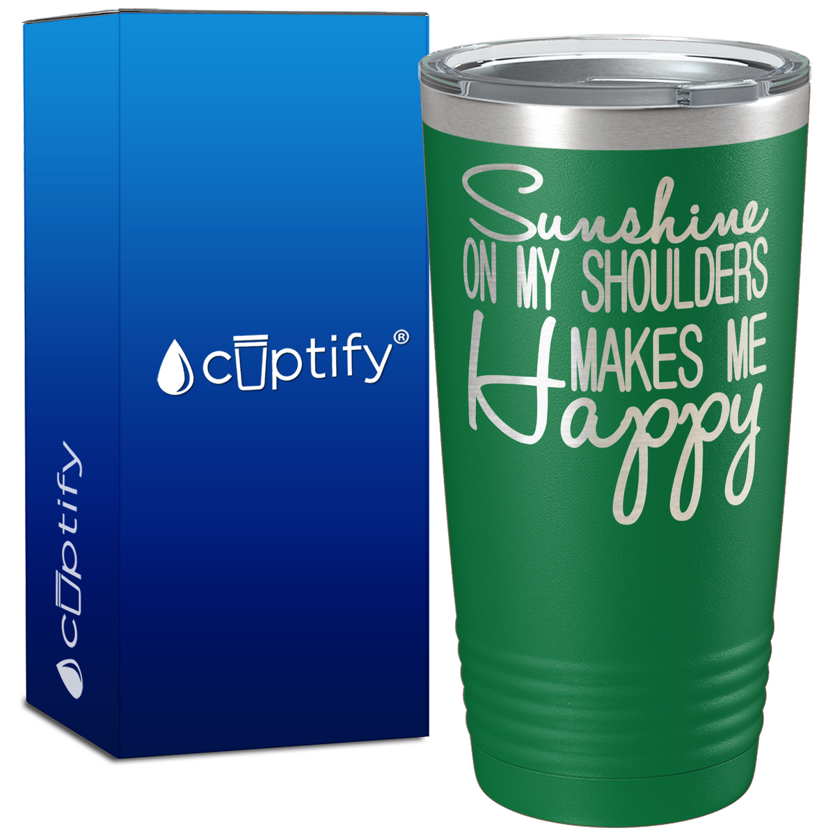 Sunshine On My Shoulders Makes Me Happy 20oz Beach Tumbler